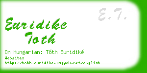 euridike toth business card