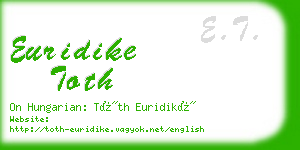 euridike toth business card